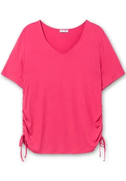 Shirt mit seitlichem Tunnelzug und längerem Halbarm<sheego by Joe Browns Online
