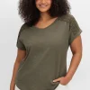 Shirt mit Spitzen-Applikation auf den Schultern<sheego Fashion