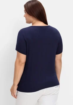 Shirt mit Spitzeneinsatz, aus Viskosejersey<sheego Clearance