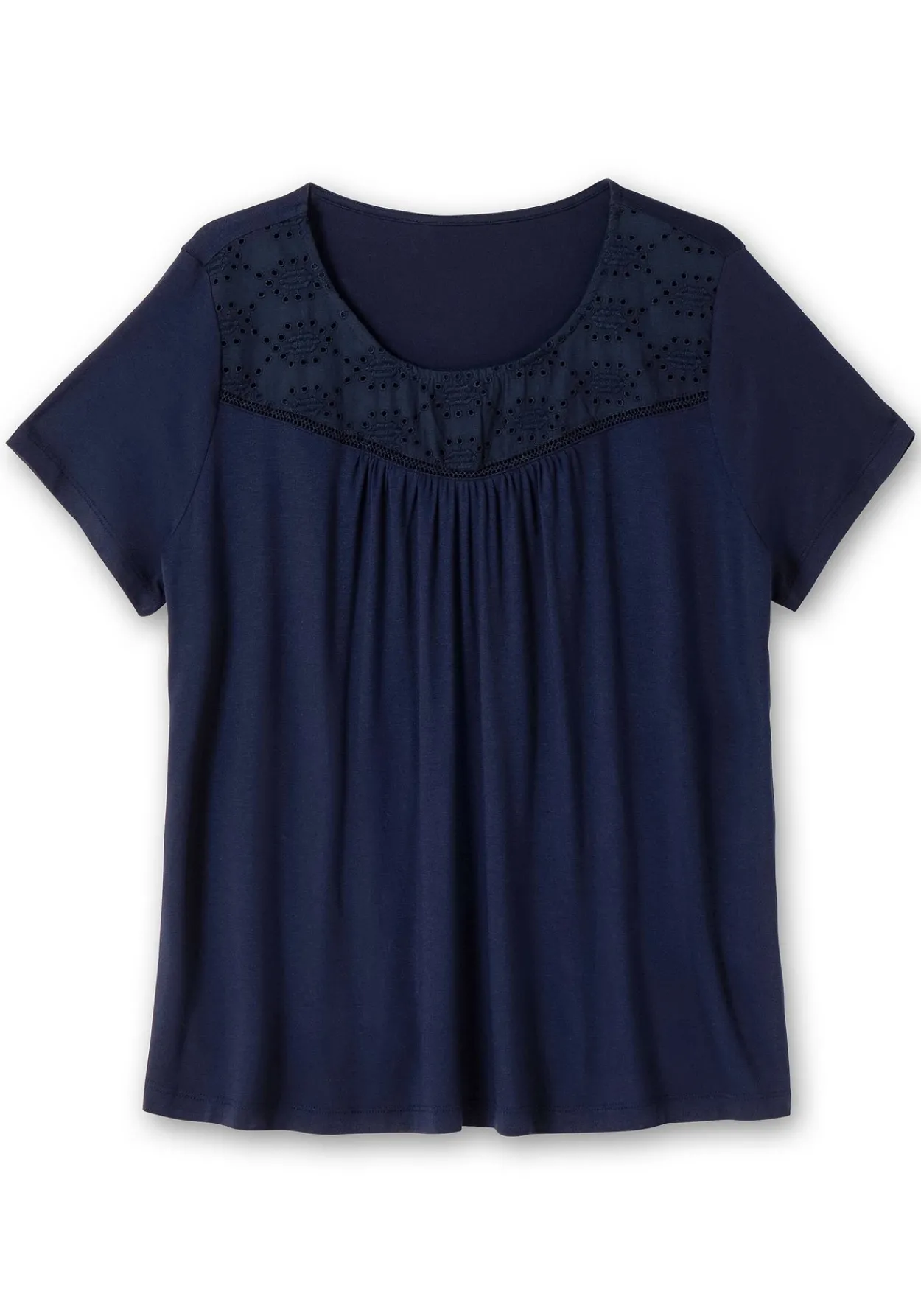 Shirt mit Spitzeneinsatz, aus Viskosejersey<sheego Clearance