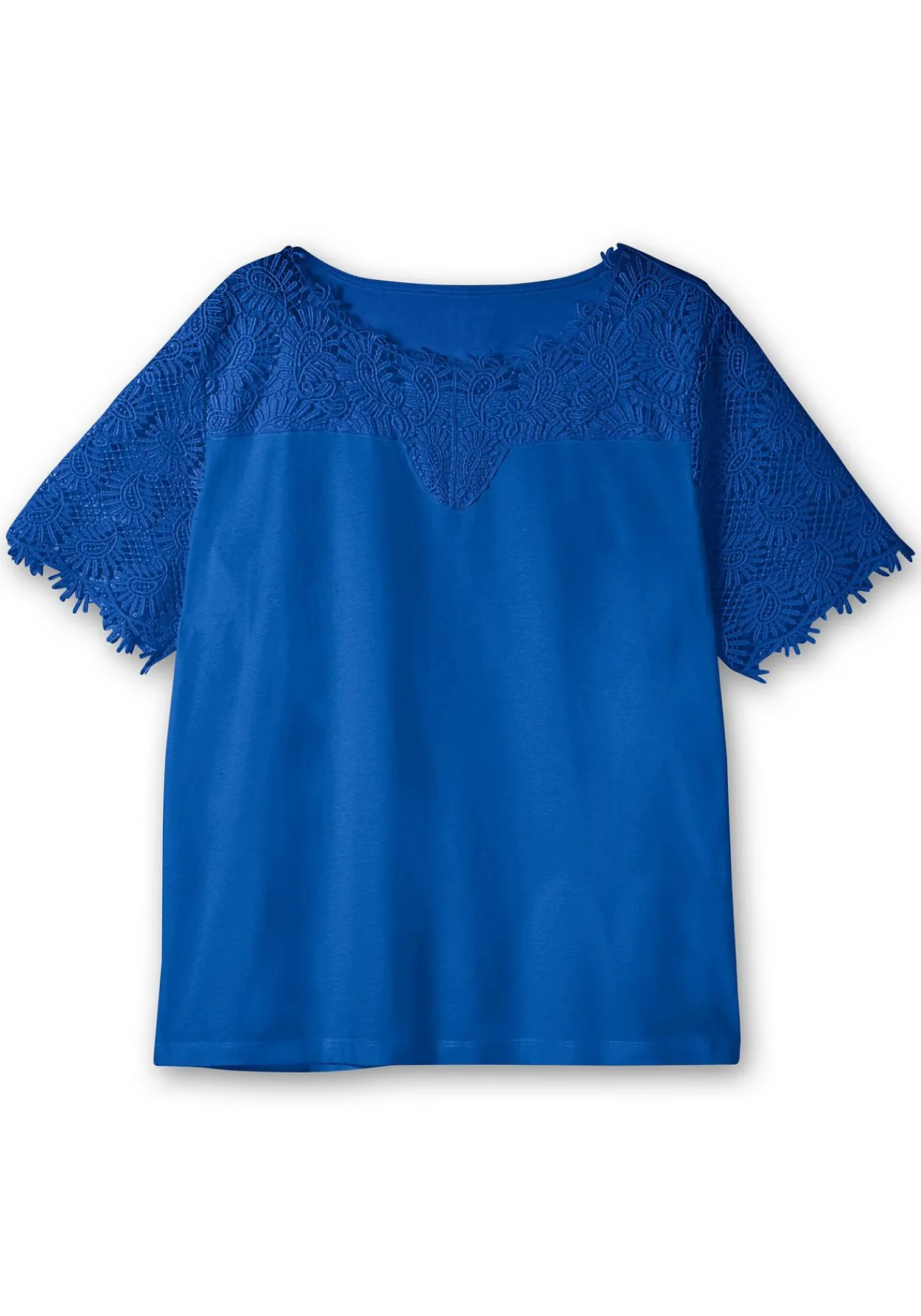 Shirt mit transparentem Spitzenbesatz<sheego Clearance