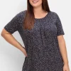 Shirt mit Tupfen-Alloverdruck und gelegten Falten<sheego Fashion
