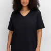 Shirt mit V-Ausschnitt, aus leichtem Jersey<sheego Clearance
