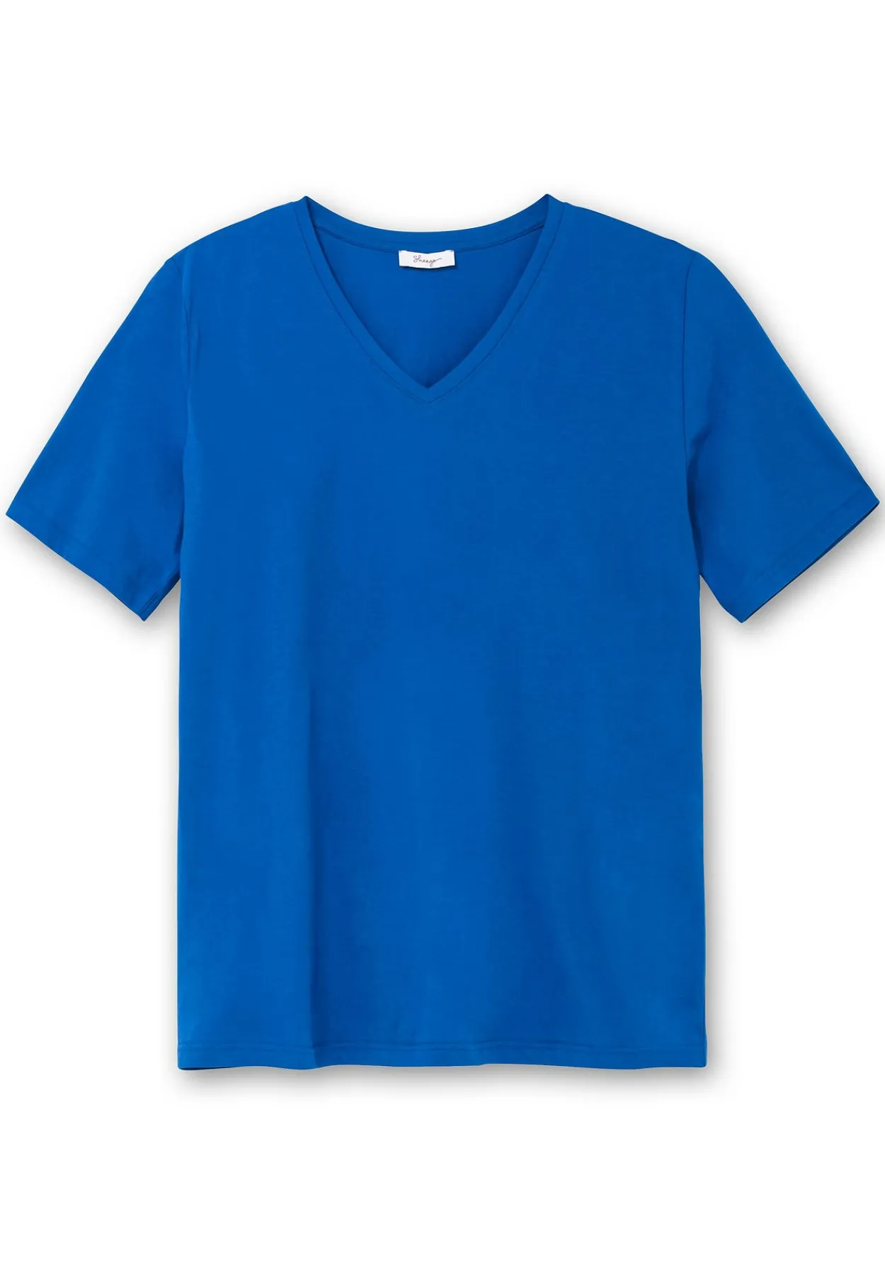 Shirt mit V-Ausschnitt, aus leichtem Jersey<sheego Fashion