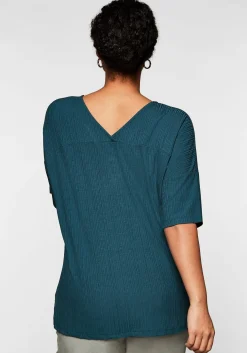 Shirt mit V-Ausschnitt, in Oversized-Form<sheego Best