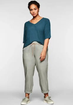 Shirt mit V-Ausschnitt, in Oversized-Form<sheego Best