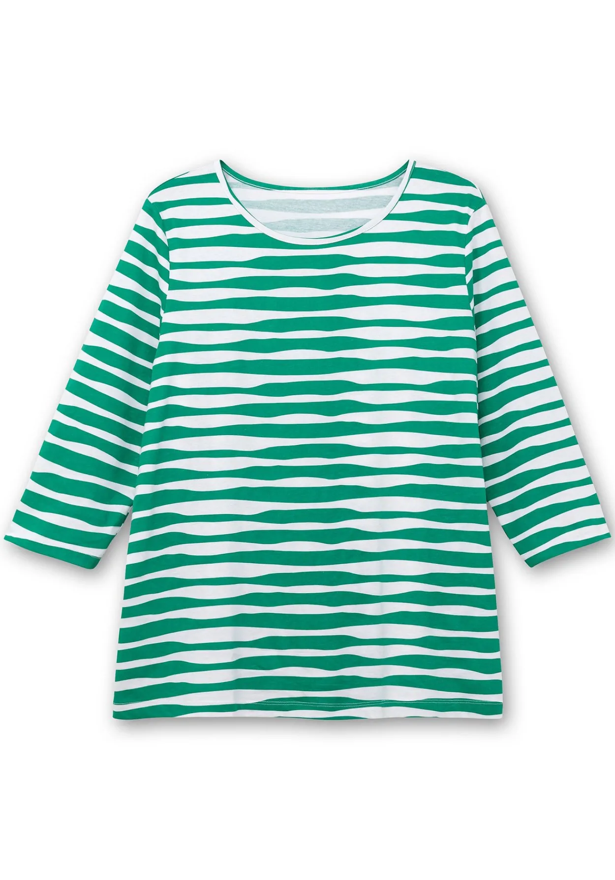 Shirt mit welligen Streifen und 3/4-Ärmeln<sheego Sale