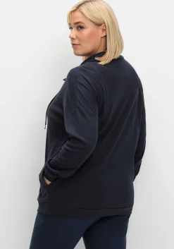 Shirtjacke mit Stehkragen und Bindeband<sheego Sale