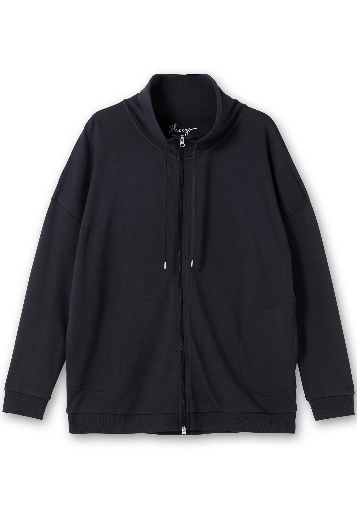 Shirtjacke mit Stehkragen und Bindeband<sheego Sale