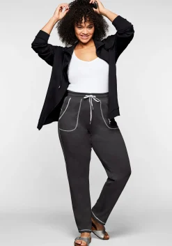 Shirtjacke mit Stehkragen und Bindeband<sheego Fashion