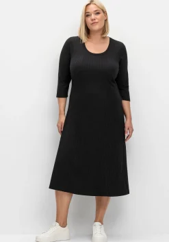 Shirtkleid aus Rippqualität, mit 3/4-Ärmeln<sheego New