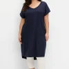 Shirtkleid in Oversized-Form, mit V-Ausschnitt<sheego Best