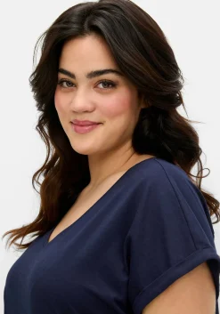 Shirtkleid in Oversized-Form, mit V-Ausschnitt<sheego Best