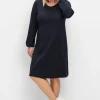 Shirtkleid in schwerer Qualität, mit Raffung hinten<sheego Online