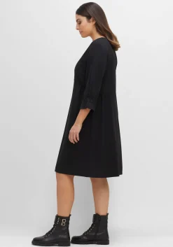 Shirtkleid mit gerafften 3/4-Ärmeln<sheego Fashion
