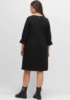 Shirtkleid mit gerafften 3/4-Ärmeln<sheego Fashion