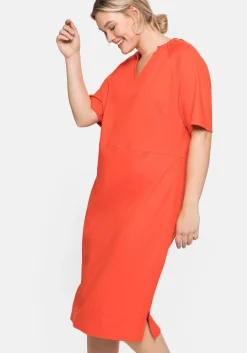 Shirtkleid mit gesmoktem V-Ausschnitt<sheego New