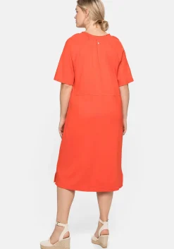 Shirtkleid mit gesmoktem V-Ausschnitt<sheego New