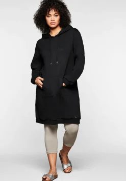 Shirtkleid mit Kapuze und Kängurutasche<sheego Outlet