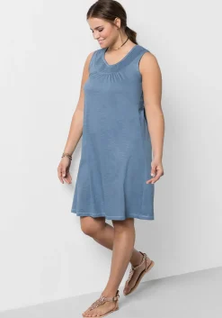 Shirtkleid mit Smok-Einsatz, in A-Linie<sheego Clearance