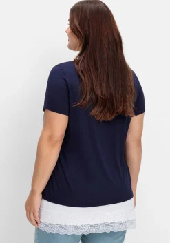 Shirt-Verlängerung mit Spitzenbund<sheego Discount