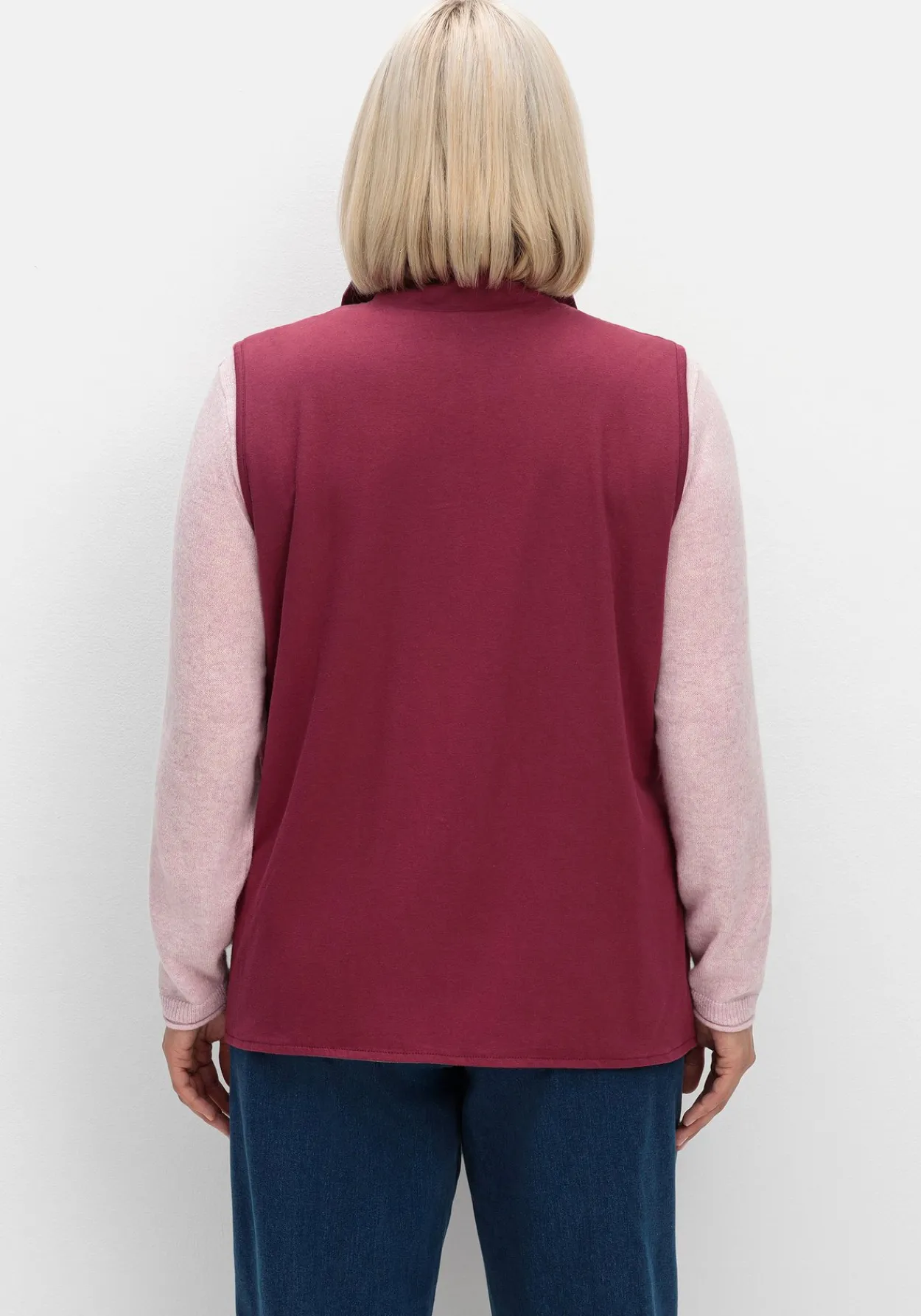 Shirtweste zum Wenden, mit Umlegekragen<sheego Fashion