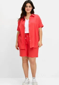 Shorts mit Schlupfbund, aus Musselin<sheego Discount