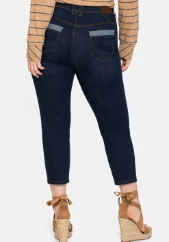 Skinny Jeans in 7/8-Länge, mit Stickerei vorn<sheego New