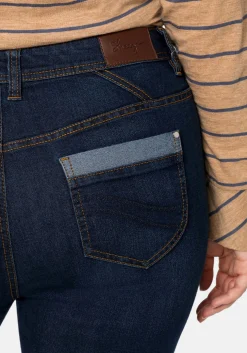 Skinny Jeans in 7/8-Länge, mit Stickerei vorn<sheego New