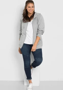 Skinny Power-Stretch-Jeans im Biker-Look<sheego Best