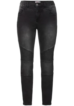 Skinny Power-Stretch-Jeans im Biker-Look<sheego Clearance