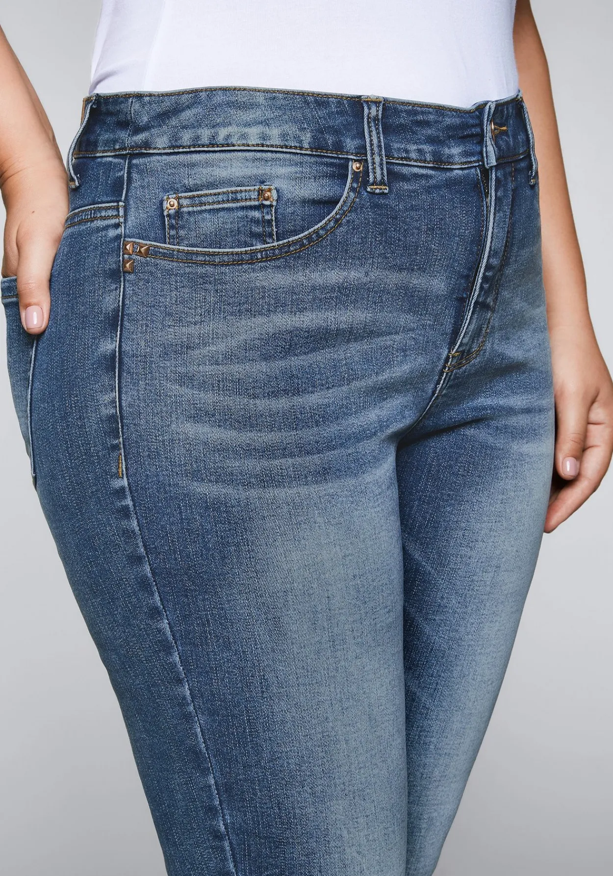 Skinny Stretch-Jeans mit Bodyforming-Effekt<sheego Discount
