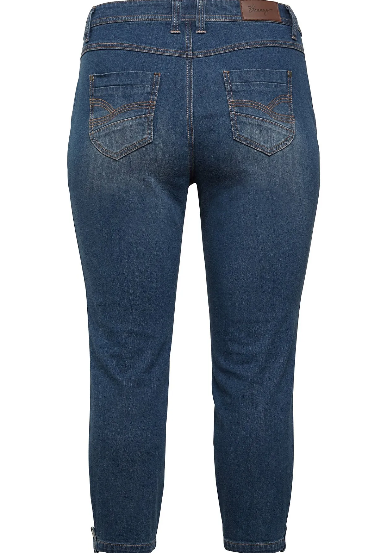 Slim Fit Jeans in 7/8-Länge mit Destroyed-Effekten<sheego Hot