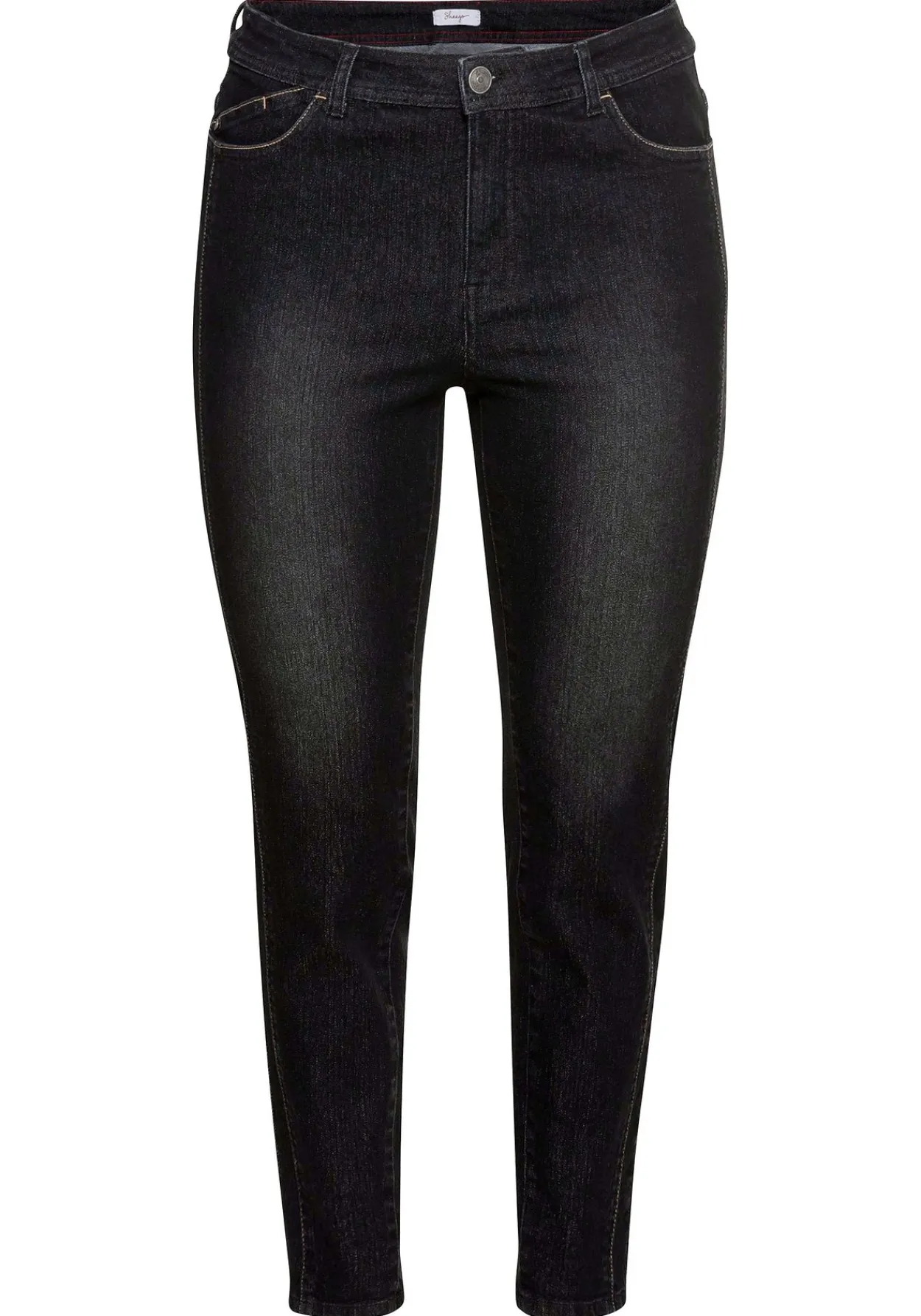 Slim Jeans mit vorverlegter Teilungsnaht<sheego Outlet