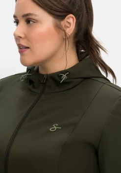 Softshelljacke mit Kapuze und Kontrastdetails<sheego Sale