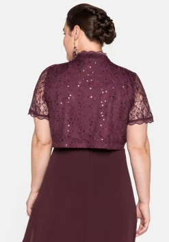 Spitzenbolero mit Pailletten<sheego New