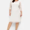 Spitzenkleid mit Wellensaum; knielang<sheego Best