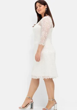 Spitzenkleid mit Wellensaum; knielang<sheego Best