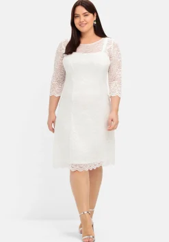 Spitzenkleid mit Wellensaum; knielang<sheego Best