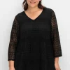 Spitzenshirt in A-Linie und 3/4-Arm<sheego Best