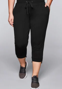 Sporthose in 3/4-Länge mit Bündchen, aus Sweat<sheego Fashion