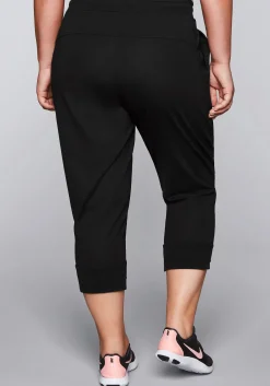 Sporthose in 3/4-Länge mit Bündchen, aus Sweat<sheego Fashion