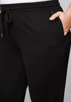 Sporthose in 3/4-Länge mit Bündchen, aus Sweat<sheego Fashion