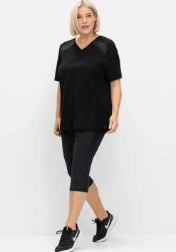 Sportleggings in Caprilänge, aus Funktionsmaterial<sheego Online