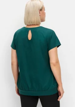 Sportshirt mit breitem Bund und Cut-out hinten<sheego Sale