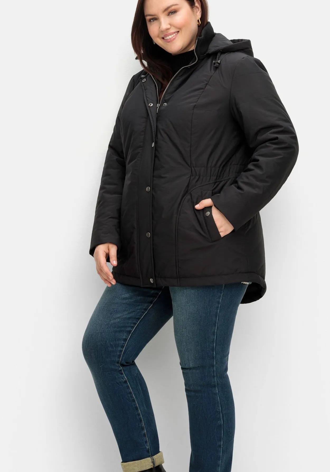 Steppjacke mit abnehmbarer Kapuze<sheego Clearance