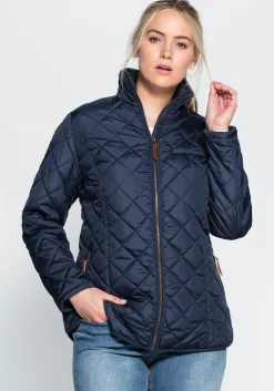 Steppjacke mit hoch schließendem Stehkragen<sheego Online