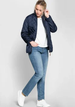 Steppjacke mit hoch schließendem Stehkragen<sheego Online