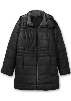 Steppjacke mit Kapuze und Flanell-Details<sheego Hot