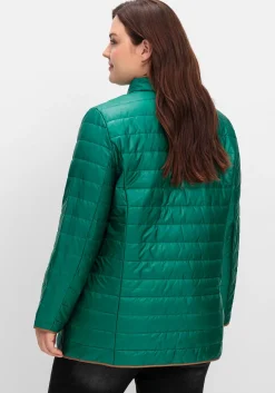 Steppjacke mit Stehkragen und Kontrastdetails<sheego Fashion
